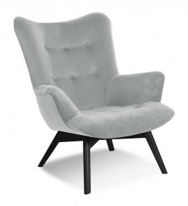 Крісло Atreve Angel Світло сірий / чорний, фото