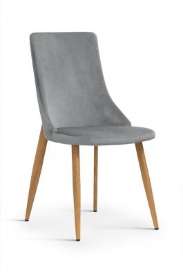 Стілець Atreve Eliza velvet Сірий / дуб, фото