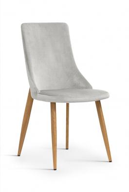 Стілець Atreve Eliza velvet Сріблястий / дуб, фото
