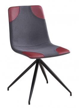 Стілець Atreve Lars Сірий / Бордовий / чорний, фото