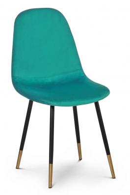Стілець Atreve Viktor plaster miodu Бірюзовий / чорний / Золотий, фото