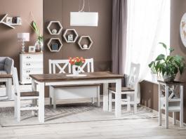 Стіл SIGNAL Poprad 160 коричневий віск, фото