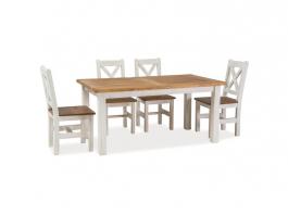 Стіл SIGNAL Poprad 160 мед коричневий / сосна патина, фото