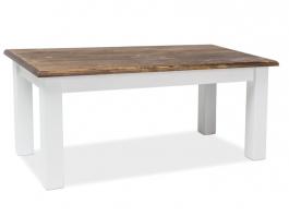 Журнальный стол Signal Poprad коричневый воск / белый воск, фото