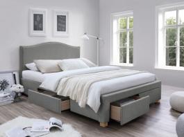 Ліжко SIGNAL Celine 160 сірий, фото