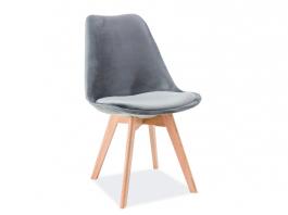 Стул Signal Dior Velvet dąb Дуб / Серый, фото