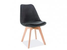 Стілець SIGNAL Dior Velvet dąb дуб / чорний, фото
