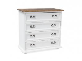 Комод SIGNAL Poprad коричневий віск/ білий віск, фото