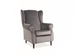 Крісло SIGNAL Baron Velvet Сірий, фото