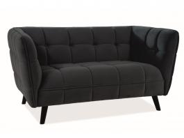 Диван SIGNAL Castello Velvet 2 чорний, фото