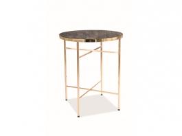 Журнальний стіл SIGNAL Ibiza C Мармур/Золотий, фото