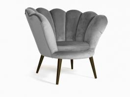 Крісло SIGNAL Magnolia Velvet Сірий/Венге, фото