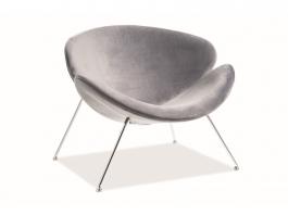 Крісло SIGNAL Major Velvet Сірий/Хром, фото