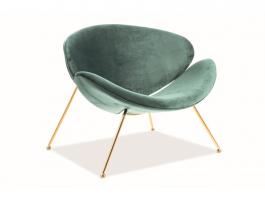 Кресло Signal Major Velvet Зеленый/Золотой, фото