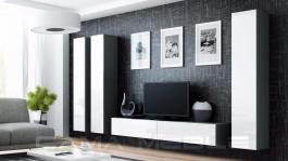 Стенка CAMA VIGO 1 Серый/Белый глянец, фото