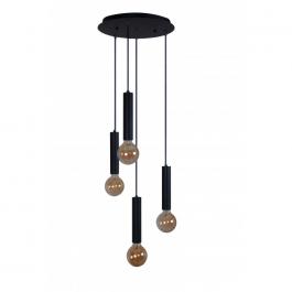 Люстра Melbi Tubo mini 4R black, 4xE27, фото