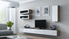 Стінка CAMA VIGO 11 Латте/білий глянець, фото