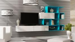 Стенка CAMA VIGO 16 Белый/Голубой матовый, фото