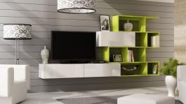 Стінка CAMA VIGO 16 білий/Лимоний матовий, фото