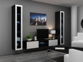 Стенка CAMA VIGO 20 Черный/Белый глянец, фото