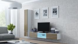 Стінка CAMA VIGO 21 білий/Латте глянець, фото