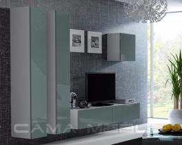 Стенка CAMA VIGO 25 Белый/Серый глянец, фото