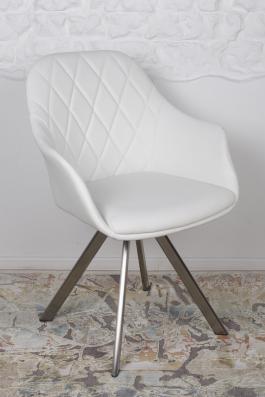 Крісло Nicolas F333B / Z біле поворотний Almeria, фото