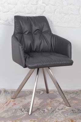 Кресло Nicolas F369B/Z темно-серое поворотное Leon, фото