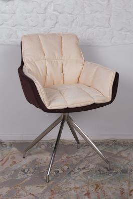 Крісло Nicolas коричнево-бежеву поворотний Palma, фото