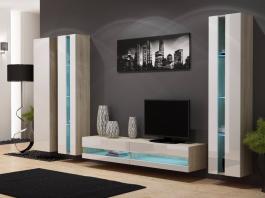 Стенка CAMA VIGO NEW 6 Дуб сонома/Белый глянец, фото