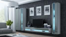 Стінка CAMA VIGO NEW 6 білий/Сірий глянець, фото