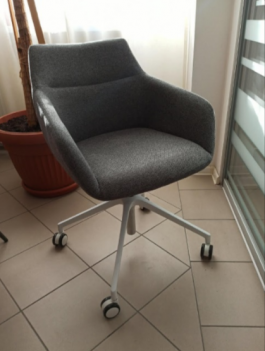 Крісло Nicolas Wenns 1509 з регулюванням висоти сіре, фото