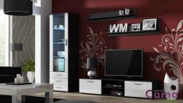 Стенка CAMA SOHO 1 Черный/Белый глянец, фото