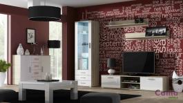 Стінка CAMA SOHO 2 дуб сонома/білий глянець, фото