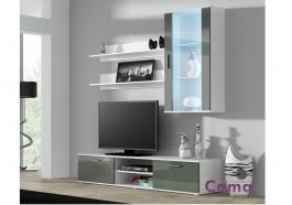 Стенка CAMA SOHO 5 Белый/Серый глянец, фото