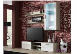 Стенка CAMA SOHO 5 Дуб сонома/Белый глянец, фото