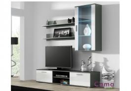 Стінка CAMA SOHO 5 Сірий/білий глянець, фото