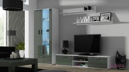 Стінка CAMA SOHO 8 білий/Сірий глянець, фото