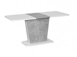 Стол Signal Calipso TABLE WHITE MAT / GREY (БЕТОННЫЙ ЭФФЕКТ) 110 (145) X68.6, фото