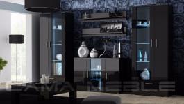 Стенка CAMA SOHO 10 Черный/Черный глянец, фото