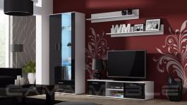 Стенка CAMA SOHO 11 Белый/Черный глянец, фото