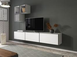 Стінка CAMA ROCO 6 білий/чорний/білий, фото