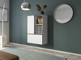 Стінка CAMA ROCO 17 білий/чорний/білий, фото