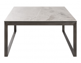 Стіл журнальний Nicolas Brighton 4761С 89х89 кераміка світло-сірий глянець, фото