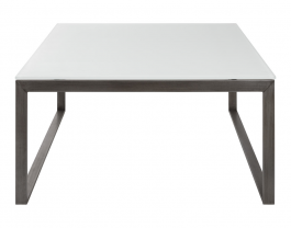 Стол журнальный Nicolas Brighton стекло 89х89 (белый), фото