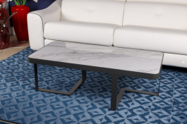 Стол журнальный Nicolas Sheffield керамика (светло-серый глянец), фото