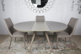 Стіл Nicolas Austin HT2398 (120/160 * 120 * 76) кераміка мокко, фото