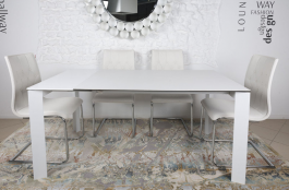 Стіл Nicolas Bristol B 4426L кераміка 130 білий, фото