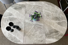 Стіл Nicolas Cambridge 4627L 125 кераміка сірий глянець, фото