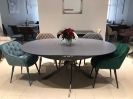 Стол Nicolas Cambridge 4627L 125 керамика мокрый асфальт, фото